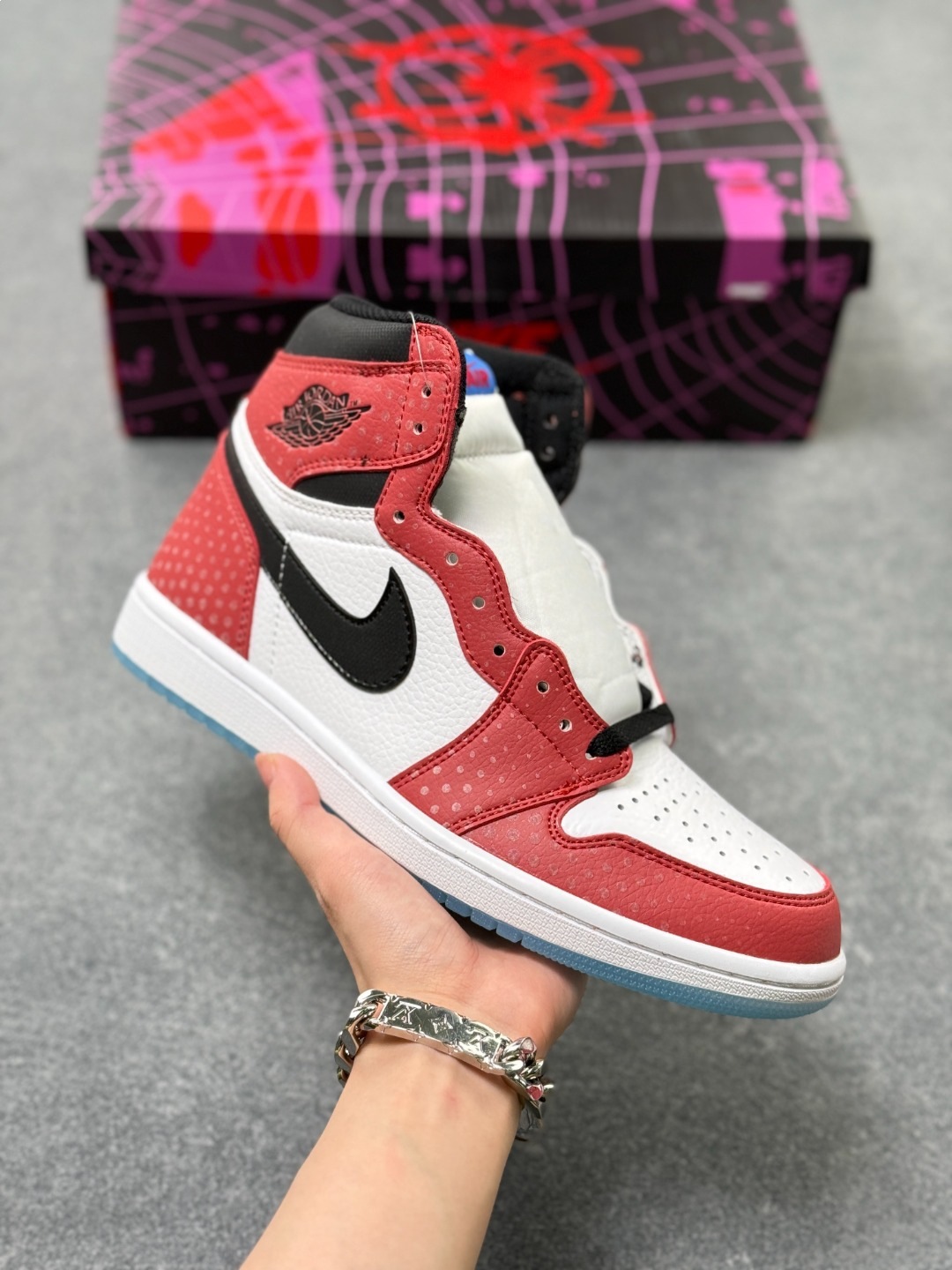 Zapatos Pitian pure original aj1 versión superior de alta calidad importada de cuero de cabeza completa para hombres y mujeres zapatillas deportivas casuales