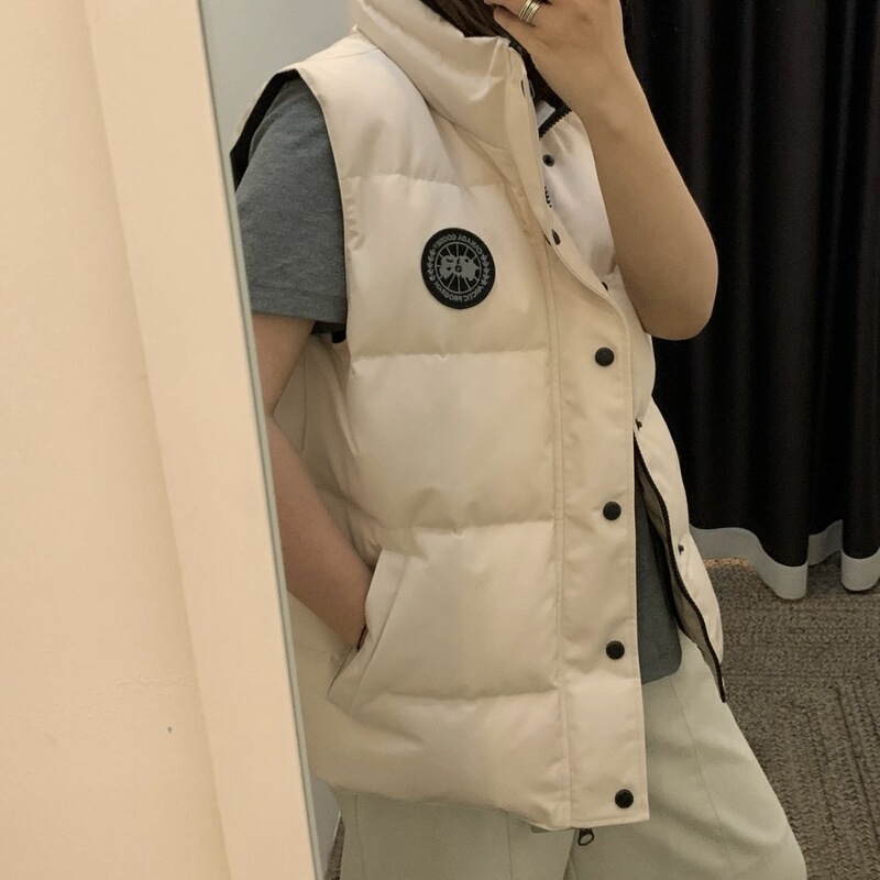大鹅黑标garson羽绒马甲秋冬季领无袖保暖情侣背心羽绒服轻寒保暖|undefined