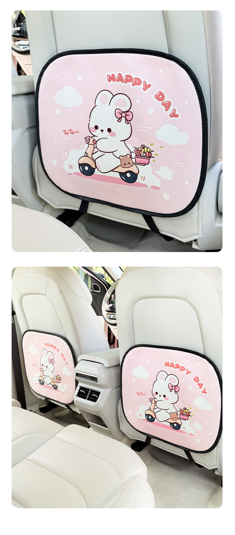 Car Seat Back Anti-Kick Pad, Kidsren's Rear Seat Protection Pad, Anti-Dirty Protective Pad for the Car, Rear Seat Anti-Kick and Anti-Wear Pad