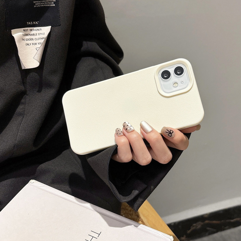 Apple 16promax 携帯電話ケース iphone15/13 ソリッドカラー 14plus レザーテクスチャ素材 12/11 シリコーンに適しています。|undefined