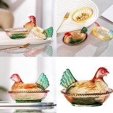 �羳�¿�Glass Hen on Nest Candy Dish ����ĸ�u���w���ǱP