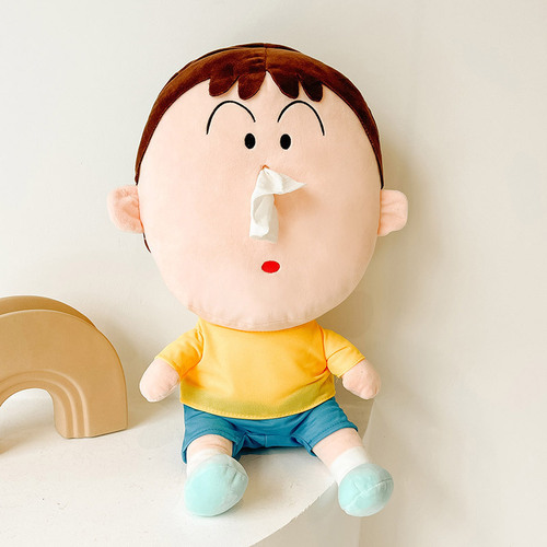 Dumb Tissue Box Linked Crayon Shin-chan Plush Toy Cute Dumb Tissue Box Car Doll