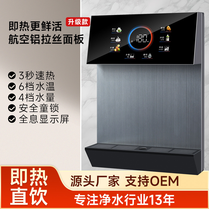 Intelligent Wall-Mounted Instant Hot Water Dispenser, Instant Heating Pipeline Machine, Self-Priming Temperature-Adjustable Commercial Intelligent Temperature Control