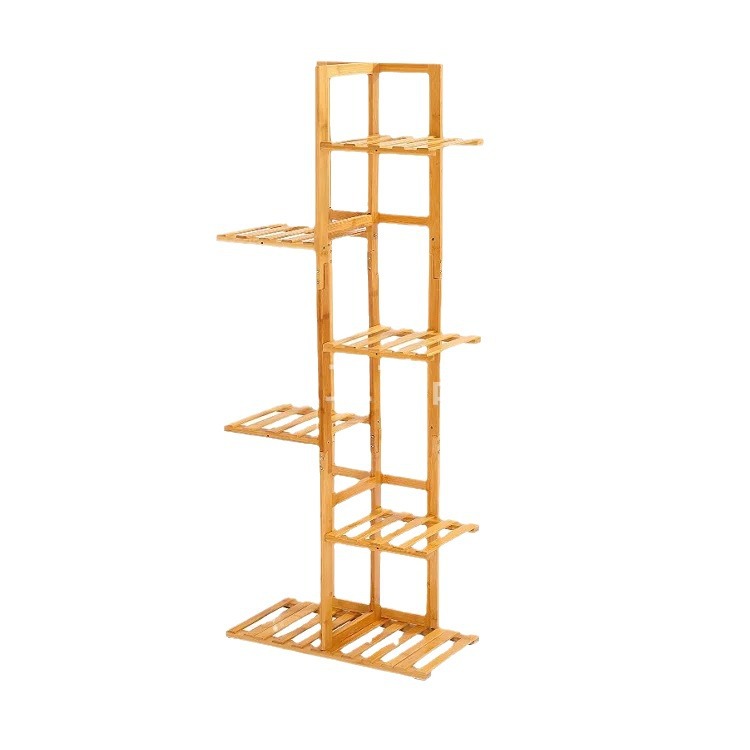 Soporte para macetas, soporte para flores de balcón, soporte para flores de bambú, soporte para flores de varias capas para interiores, sala de estar, soporte para flores de exterior, disponible en stock, venta al por mayor