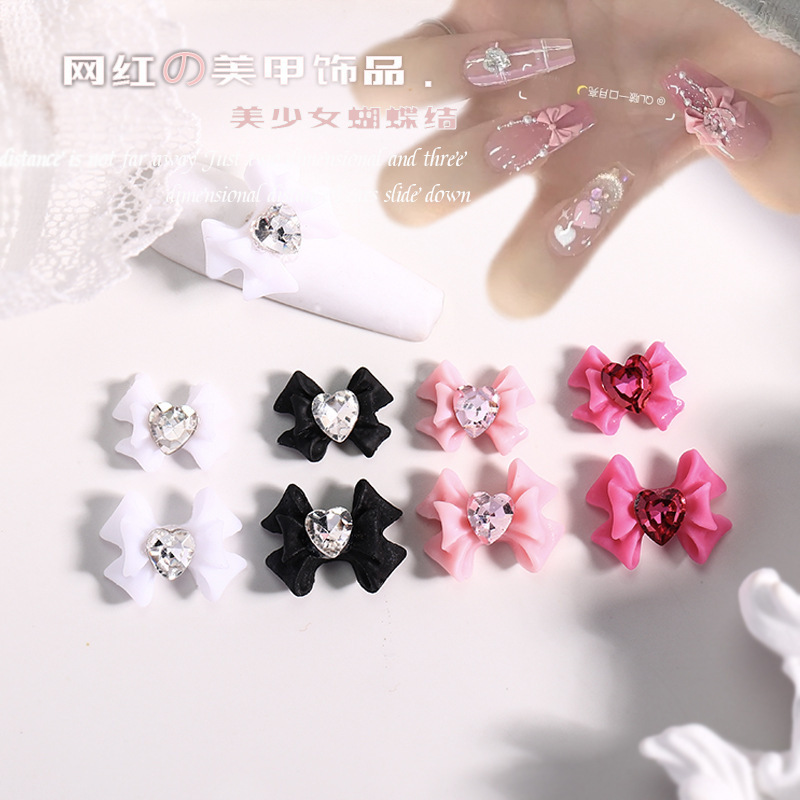 Trendy Sailor Moon-themed nail art accessories: sparkling, versatile, and three-dimensional rhinestone heart nail decorations, available for wholesale Trendy Sailor Moon-themed nail art accessories: sparkling, versatile, and three-dimensional rhinestone heart nail decorations, available for wholesale