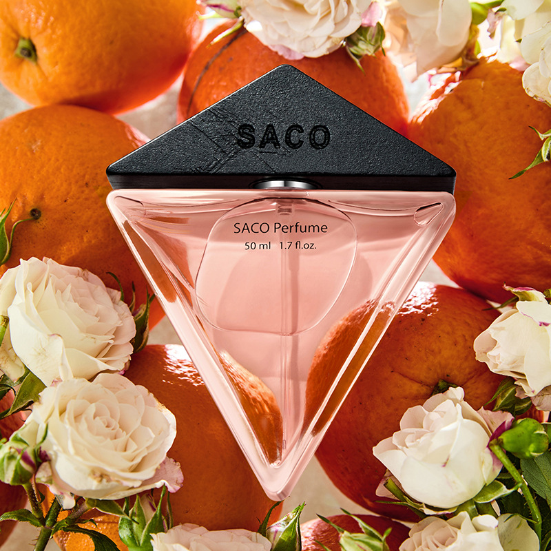 SACO, yo no puedo imaginar, fragancia de mujer, fragancia duradera, fragancia femenina, fragancia fresca, rosa, caja de regalo.