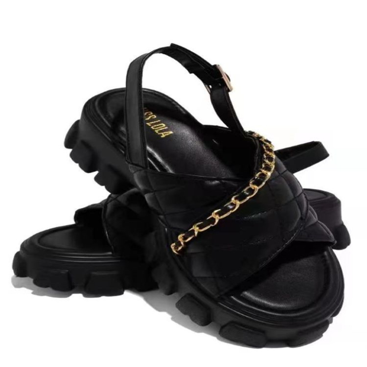 Women's Fashion Solid Color Round Toe Beach Sandals display picture 1