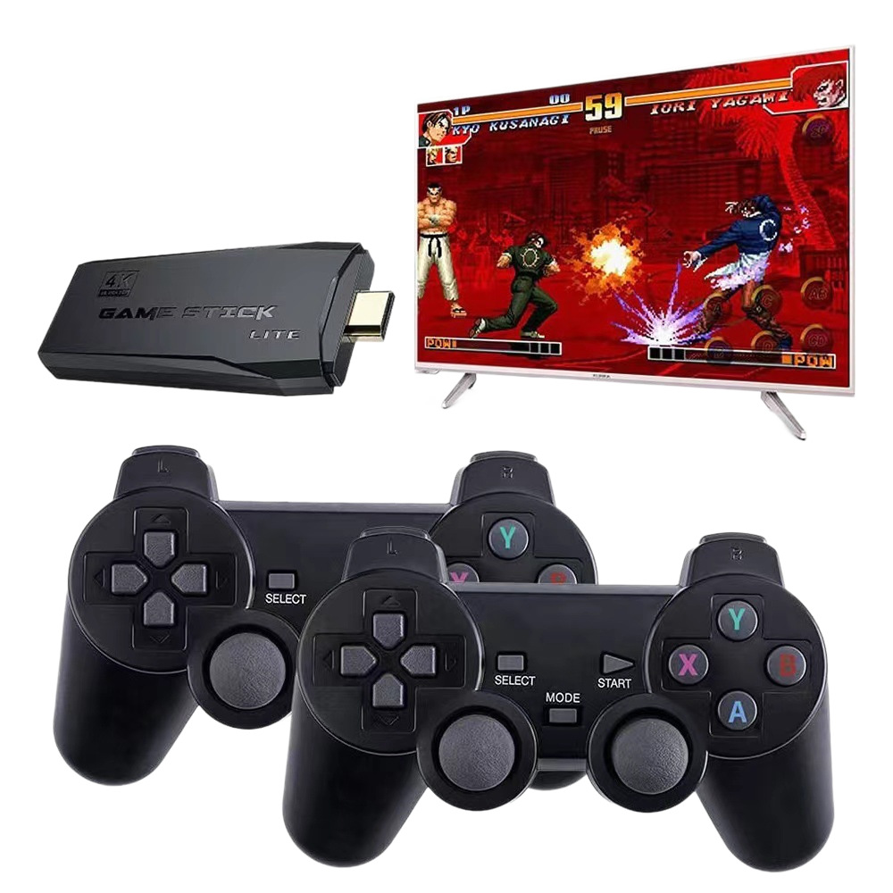 Consola de Juegos para Televisión M8 64G de ABS, Inalámbrica con Mandos Dobles