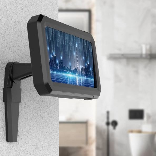 Bathroom Waterproof and Anti-Fog Phone Case, Punch-Free Wall-Mounted Phone Holder, Rotatable Kitchen Waterproof Case, Rotating Storage