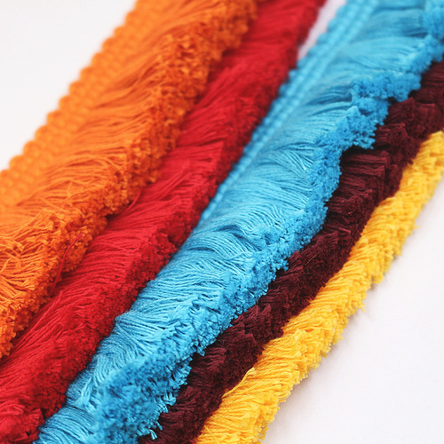Factory direct supply 3.8cm cotton lace clothing decorative ribbon thickened beige fringed lace accessories