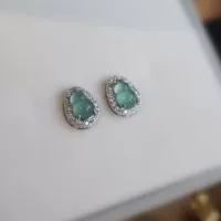 Fulu S925 серебро изумрудная тыква серьги новые китайские легкие роскошные серьги высокого уровня серьги нишевые дизайн