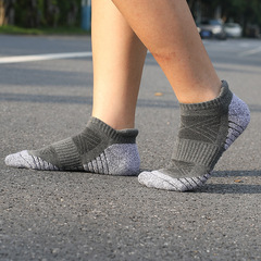 加厚毛巾底跑步襪防滑精梳棉襪吸汗透氣運動徒步襪地板襪廠家直供