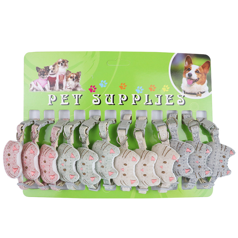 Fábrica de stock nuevo simple gato gato gato collar corbata de mascota aleatoria multicolor corbata al por mayor