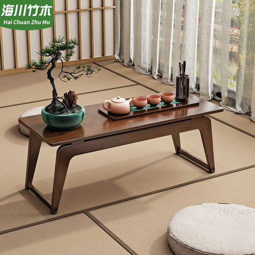 Japanese-style small apartment solid wood tea table living room household tatami tea table simple Kung Fu coffee table balcony bay window low table