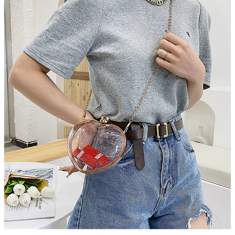 Simple Transparent Shoulder Chain Messenger Bag display picture 7