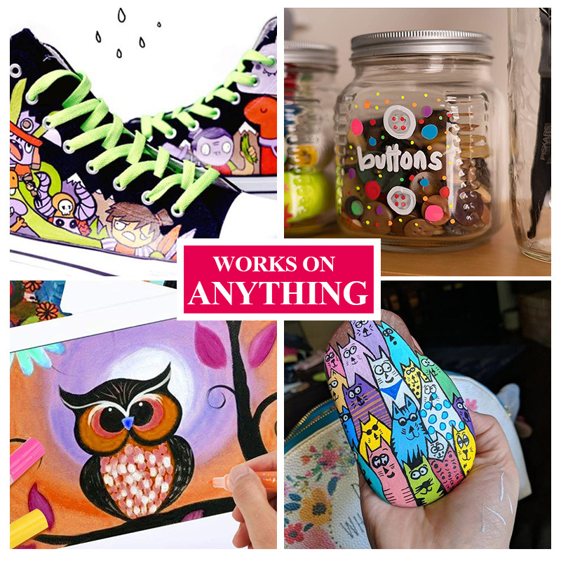 Nuevo acrílico rotulador pluma cuerpo pintura graffiti color de la piel a base de agua pluma marcador de cerámica pluma de uñas DIY