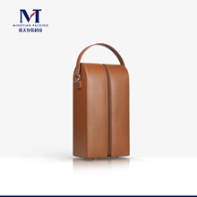 定制生产再生皮革拉链单双支酒袋 出口外贸环保红酒配杯皮质酒袋