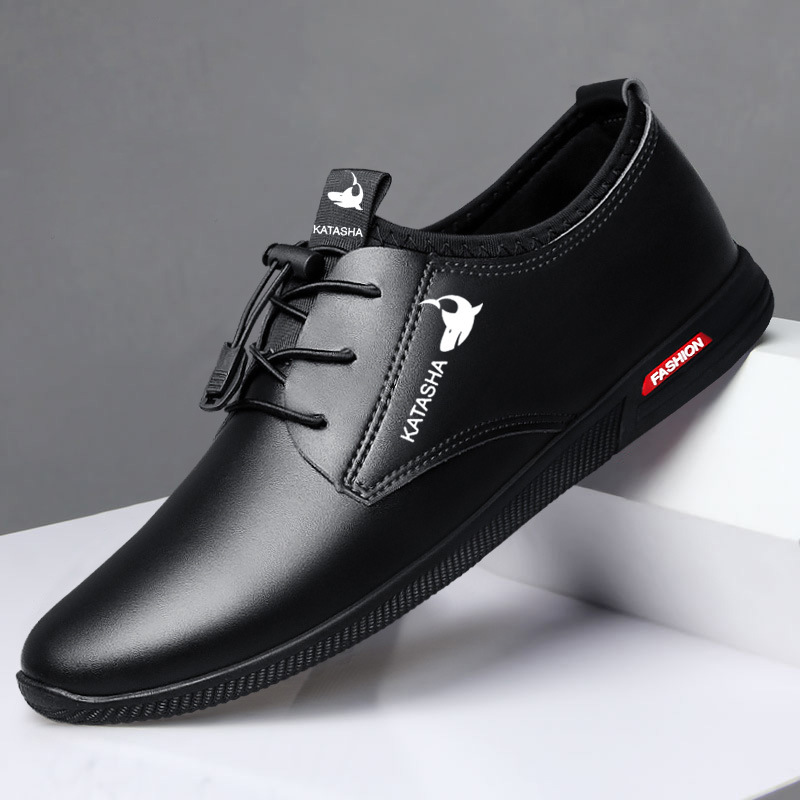 Zapatos de cuero formales de los nuevos hombres de negocios zapatos de suela suave zapatos transpirables con cordones zapatillas ligeras al por mayor transfronteriza image 4