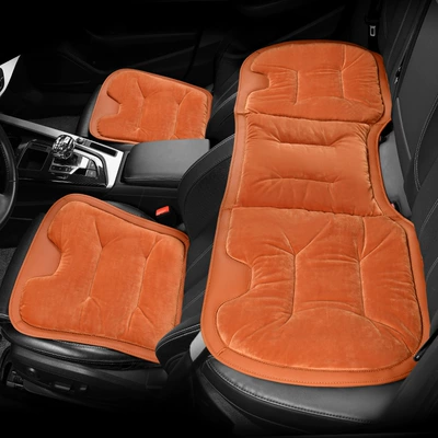 Wool pad — cushion winter - ideal-orange-set-of-three-front-and-rear-rows