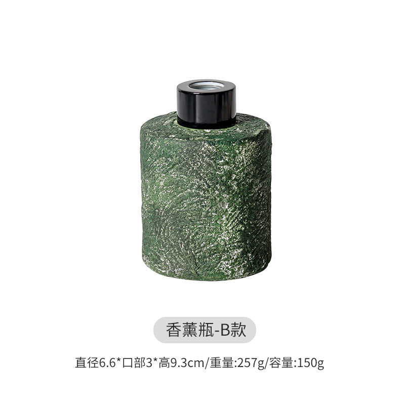 复古北欧ins风无火香薰空瓶DIY藤条干花挥发液扩香彩色带盖精油瓶|undefined