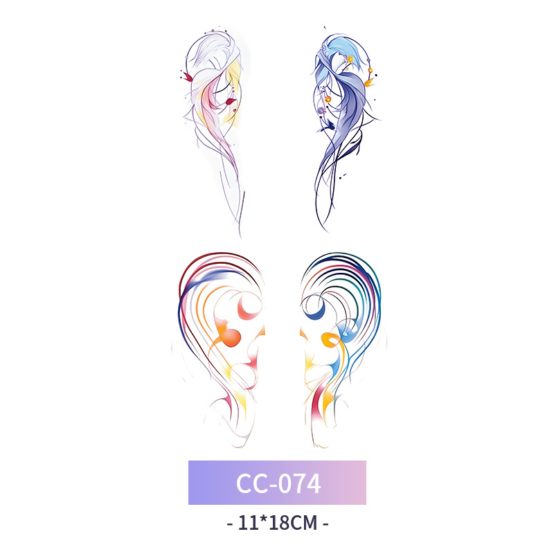 Transfronterizo en stock al por mayor de halloween colorido mariposa tatuaje pegatinas simulación sangrienta cicatriz pegatinas divertidas pegatinas impermeables