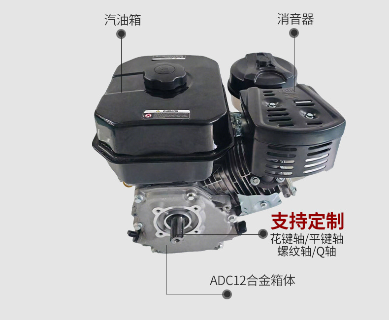 Agricultural Small Gasoline Engine 170F177F188F190F Micro Tiller, Aerator, Trowel Machine, Sprayer, Go-Kart
