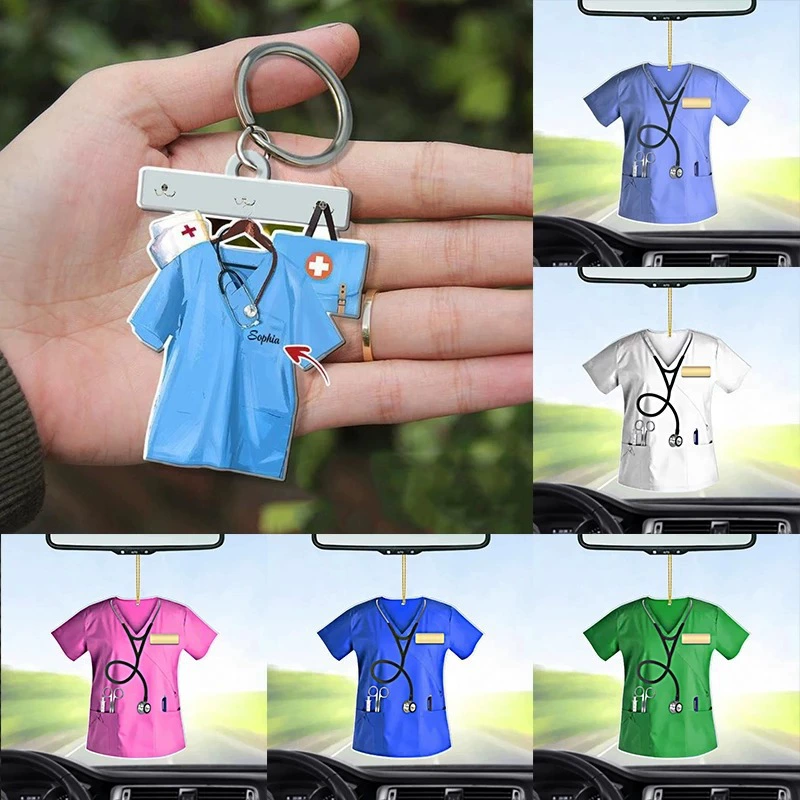 Новая форма медсестры моделирование автомобиля кулон украшение елки акриловый брелок ювелирные аксессуары подарок