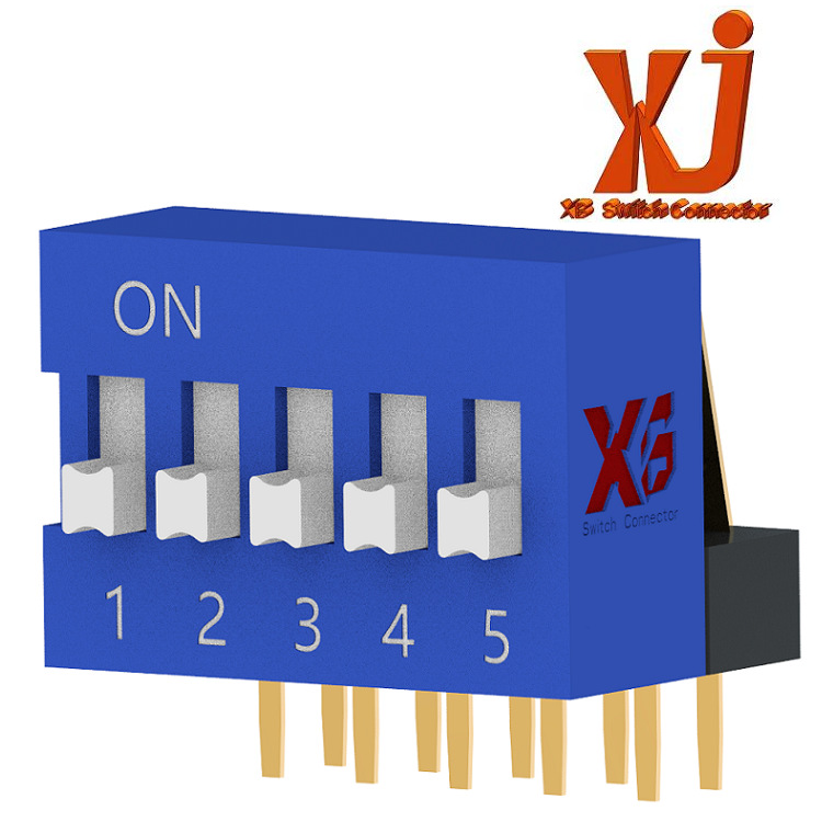 侧拨5档拨动开关 数字5位拨码开关 程式开关5位  五档指拨开关