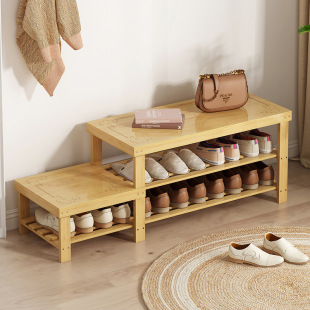 Shoe Changing Stool Shoe Cabinet Sitting Shoe Stool Solid Wood Storage Stool Household Door Storage Modern Simple Multifunctional Shoe Rack