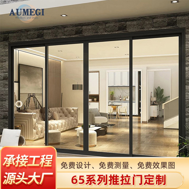 Nfrc Certified Aluminum Alloy Folding Door Kitchen Sliding Door with Optional Triple-Layered Hollow Glass Balcony Partition Folding Door