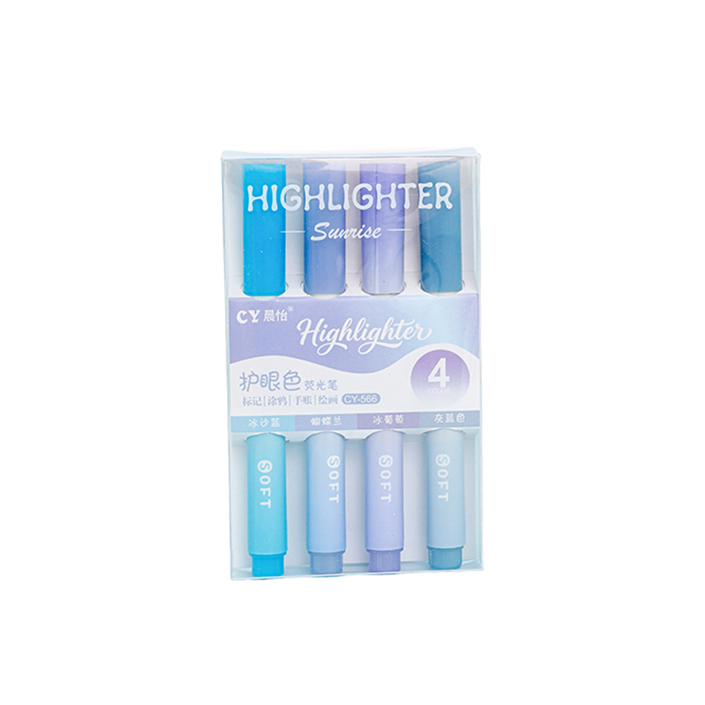 Gradiente protección para los ojos resaltador de cabeza oblicua estudiante cuenta de mano en caja pluma de color marcado de alto valor de color marca clave pluma de marcado image 7