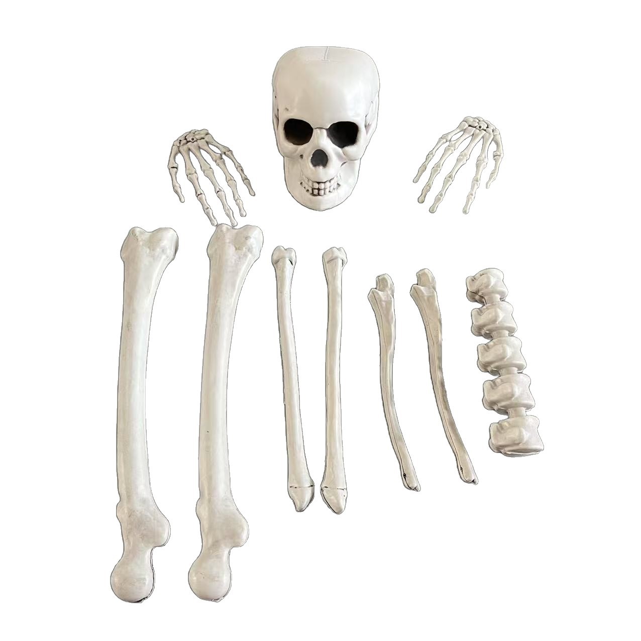 Halloween hueso de palo horrendo atmósfera props simulación cráneo decoración habitación secreta escape decoración de la casa embrujada colgante