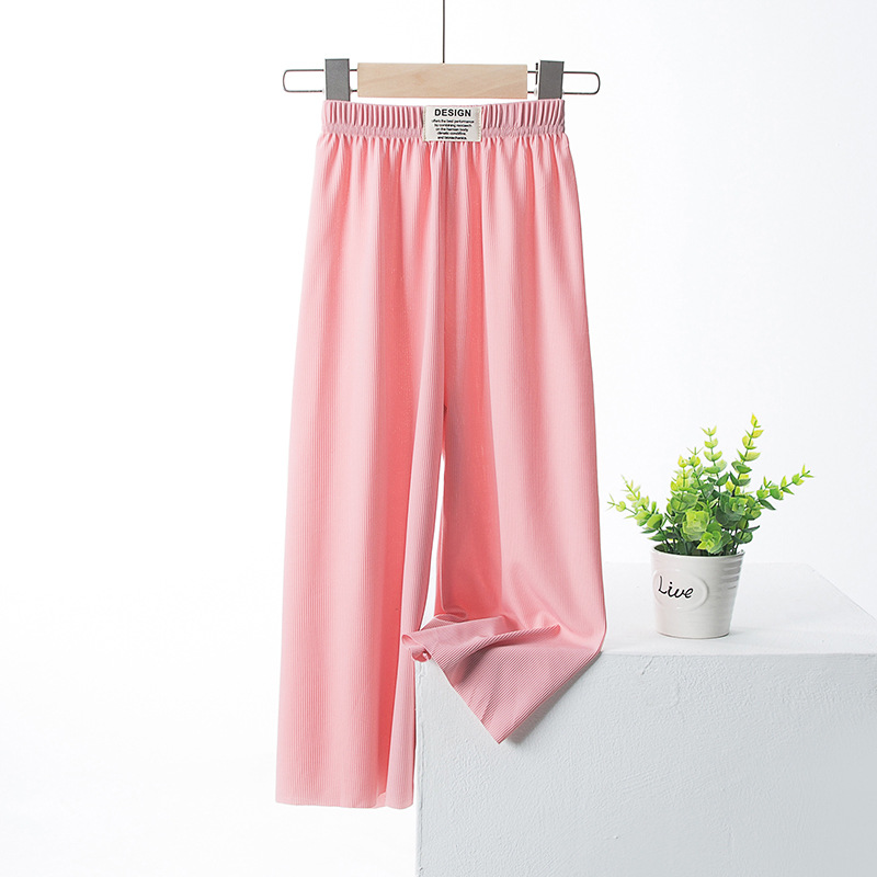 2023 Verano nuevos Pantalones anchos para padres e hijos pantalones a prueba de mosquitos para madre e hija pantalones a prueba de mosquitos para niños medianos y grandes recortados para niños pantalones de aire acondicionado para hombres Pantalones deportivos