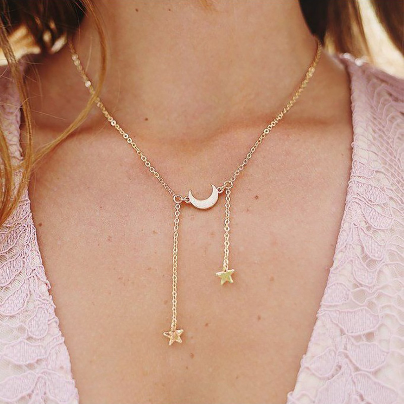 Simple Collar De Estrella Y Luna display picture 2