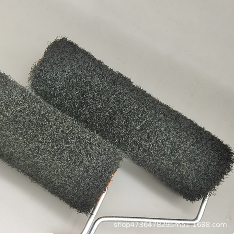 Cepillo de rodillo de masilla negra rodillo de alambre de nailon de alta elasticidad esponja textura herramienta de alimentación de masilla cepillo de rodillo