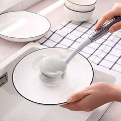 Kitchen dirt-free long-handled pot scrubber, dishwasher brush, hanging sink stove, scouring pad cleaning brush