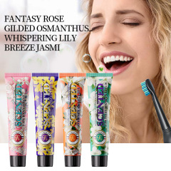 KnowKiss梦幻玫瑰茉莉香牙膏toothpaste家庭装洁净跨境外贸厂家