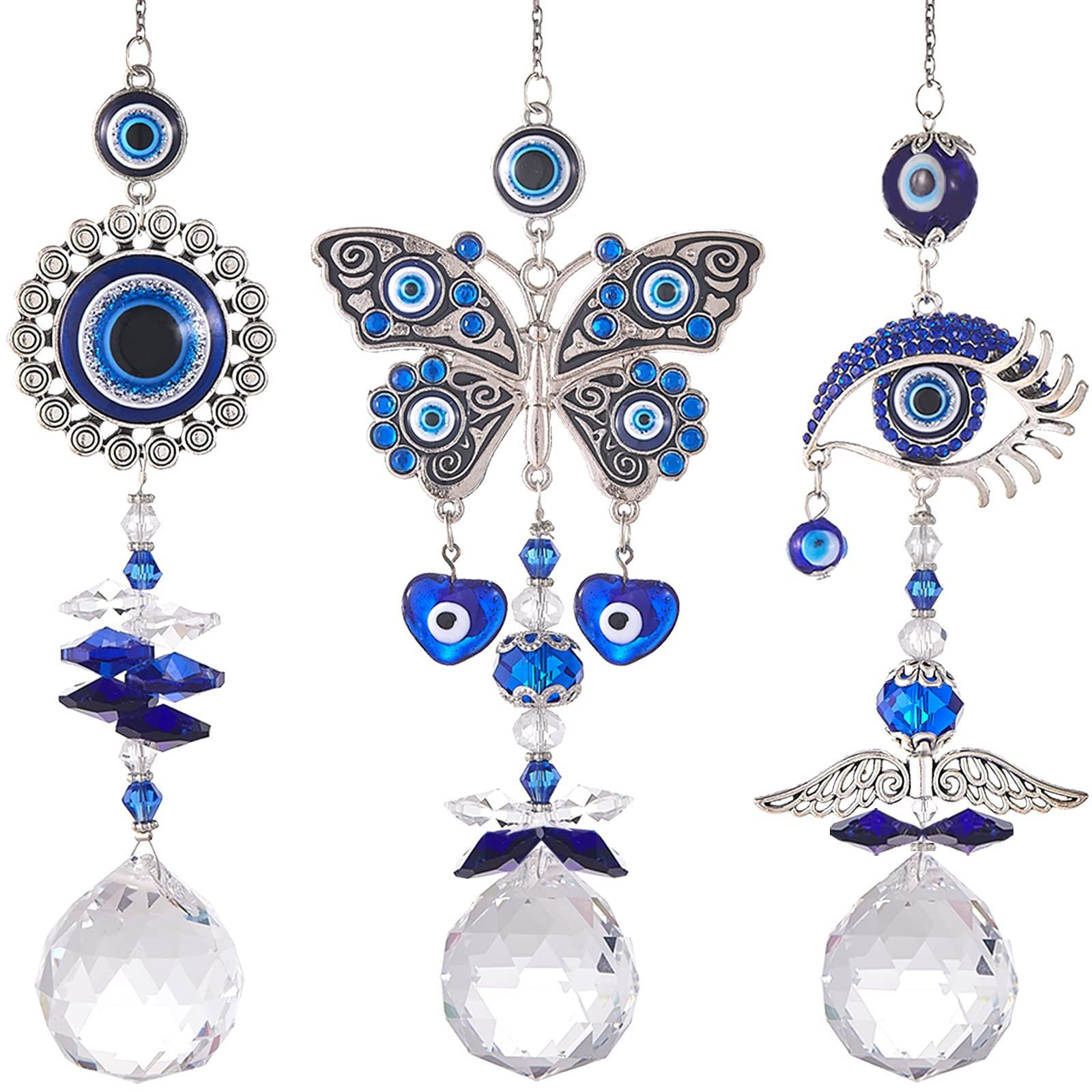 75g Weight Elegant Devil's Eye Butterfly Crystal Crystal Pendant Artificial Decorations