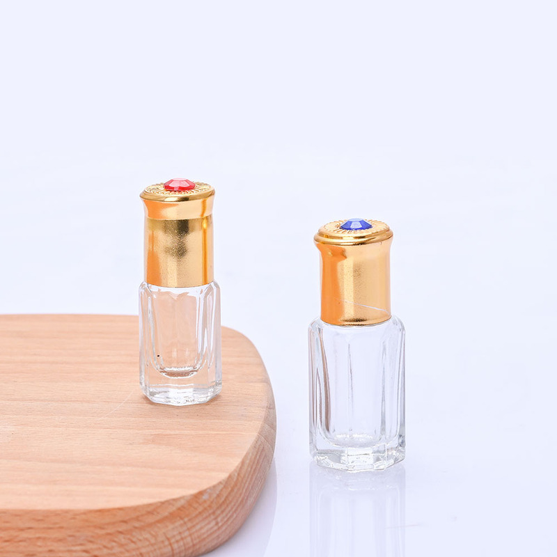 現物3ml 6ml 9ml 12mlボールボトル八角形ビーズボトル精油ボトル香水分注ボトル透明ガラス瓶|undefined