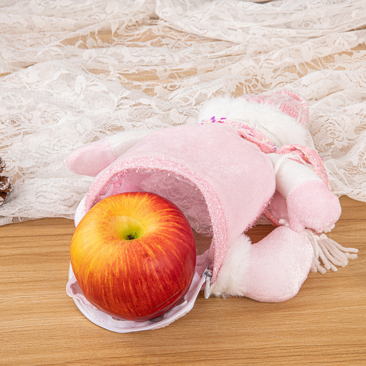 Fournitures de décoration de noël transfrontalières, sac pomme d'amour, sac cadeau pour enfants, fourre-tout pour bonbons du père noël