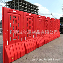 广东厂家现货 新料耐摔三孔水马 红色注水围挡马路安全防护隔离墩
