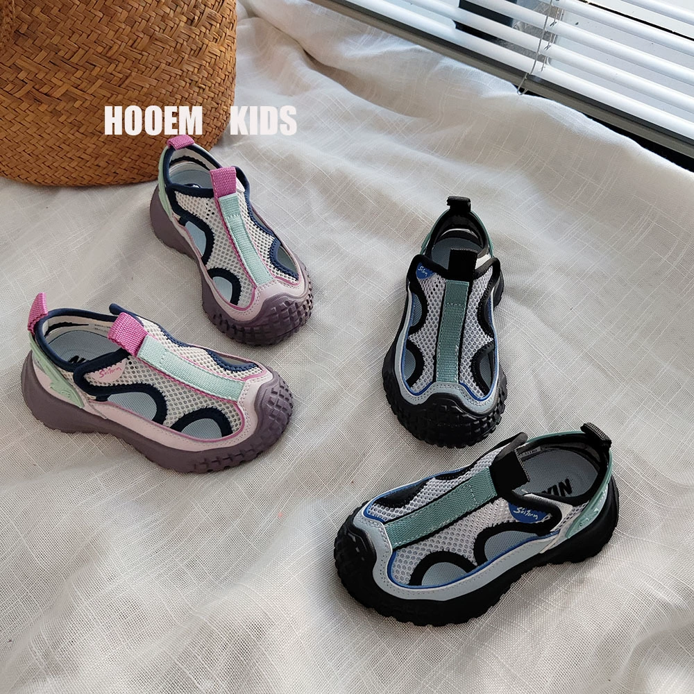 Мужская и женская обувь в рамке, сетчатые кроссовки, сетчатые кроссовки, сандалии, 2025 летняя новая корейская версия спортивных сандалий, детская обувь