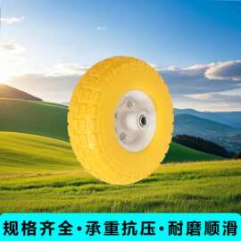 青岛工厂批发橡胶轮脚轮 跨境工具车轮子6-8寸中型实心轮垃圾桶轮