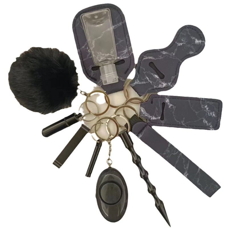 Kit de Alarma de Autodefensa Personal Set de 11 Piezas con Luz LED