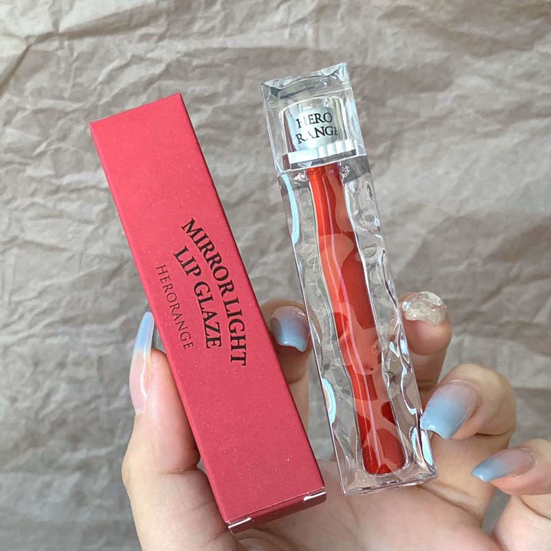 HERORANGE Moisturizing matte glass lip gloss, mirror effect, long-term effect