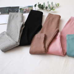 Girls' leggings to wear outside 2023 autumn new children's high-elastic pitted pants baby fashionable slim trousers