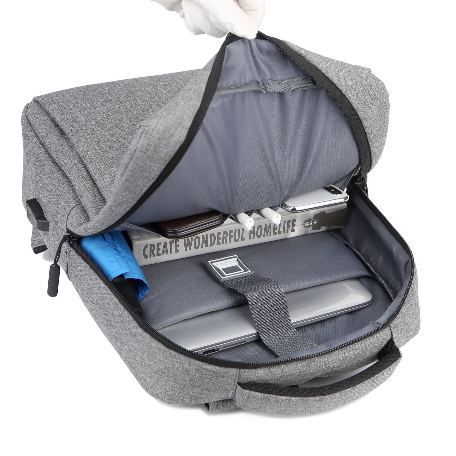Large Capacity Oxford Laptop Backpack For Men Business School_voghion.com