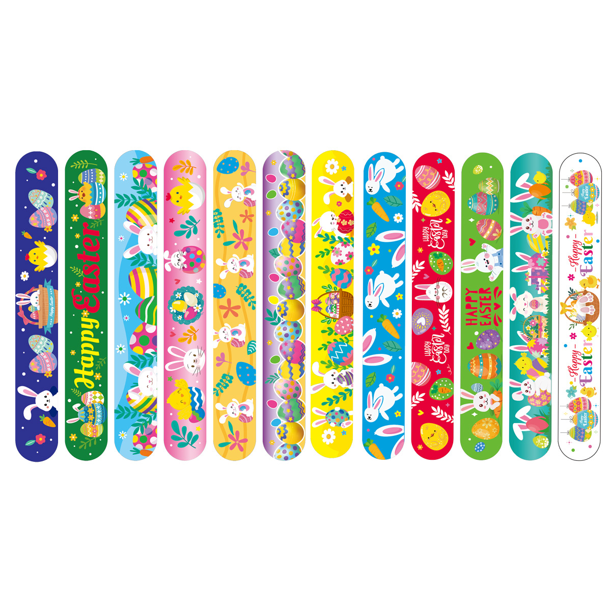 Nuevo tema transfronterizo de Pascua collar pulsera de PVC huevo de conejo pulsera de niños palpitante anillo