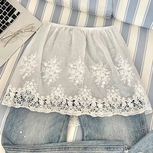 秋冬新款屁帘重工刺绣半身裙短裙叠穿神器蕾丝屁帘百搭气质裙子