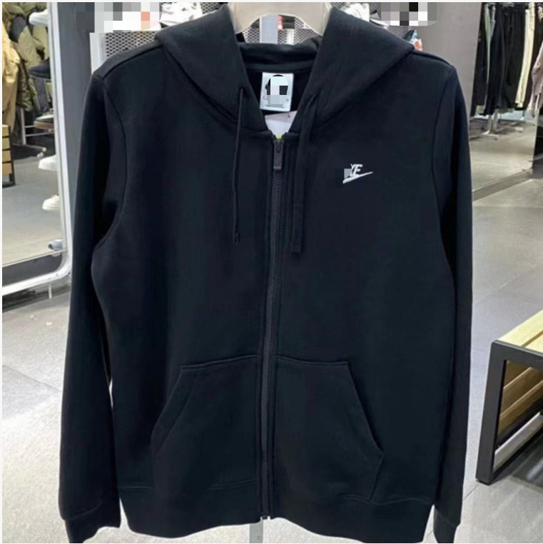 Spring and Autumn Style Hooded Cardigan Embroidered Unisex Sweatshirt New Casual Loose Sports Zip-Up Jacket